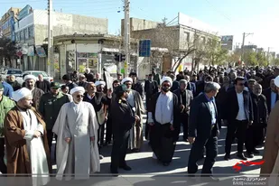 راهپیمایی مردم ولایت&zwnj;مدار فامنین در دفاع از امنیت واقتدار کشور
