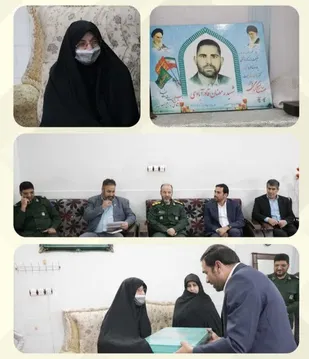 تجلیل از رزمنده ۸سال دفاع مقدس و دیدار با خانواده شهید والامقام