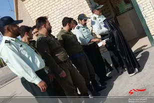 تقدیر بسیجیان پایگاه ساجده دامغان از سبزپوشان امنیت