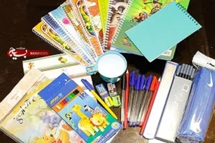 تهیه و توزیع بیش از ۶۰ بسته پک لوازم التحریر