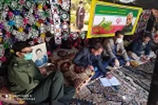 معاون فرهنگی و بسیج مساجد و محلات ناحیه زاهدان از خیمه حوزه مالک اشتر بازدید کردند